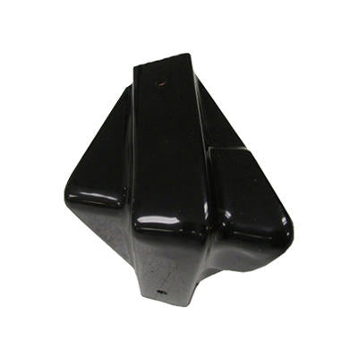 trim - cap - lower fifth wheel corner - road side - black - plastic