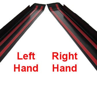 trim - slide floor - 2 1/2" x 43" x 1" - rh - angle - black