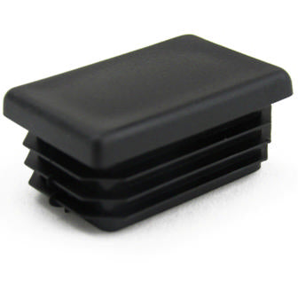 cap - plug - 1" x 1 1/2" - rectangle - v-40 - folding table base - black