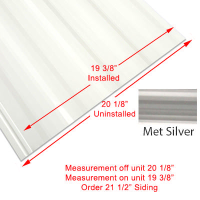 siding - 024 - 21 1/2" x 96" - 1mdm sl - metallic silver
