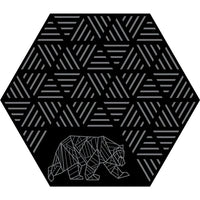Tapis extérieur hexagonal Kuma Striped Peaks pour VR et camping
