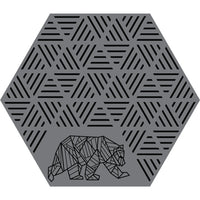 Tapis extérieur hexagonal Kuma Striped Peaks pour VR et camping