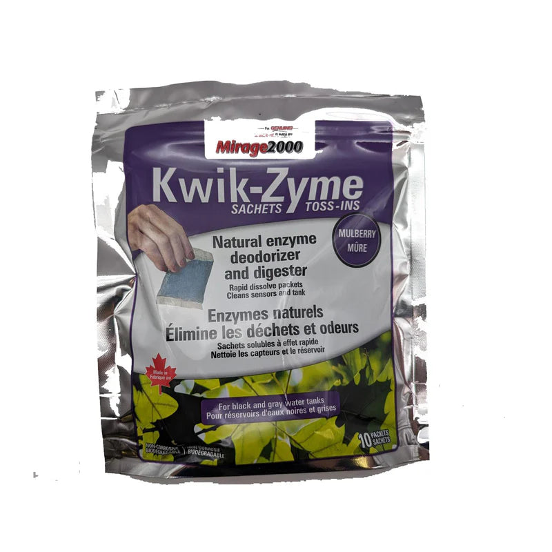Kwik Zyme – Sachets enzymatiques biodégradables pour réservoirs et fosses septiques (10 unités)
