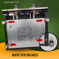 Plaque de cuisson (Plancha) portable à 2/3/4 foyers Martin MGP-22/MGP-23/MGP-24 - Gril à gaz avec plaque en acier émaillé pour camping et activités extérieures