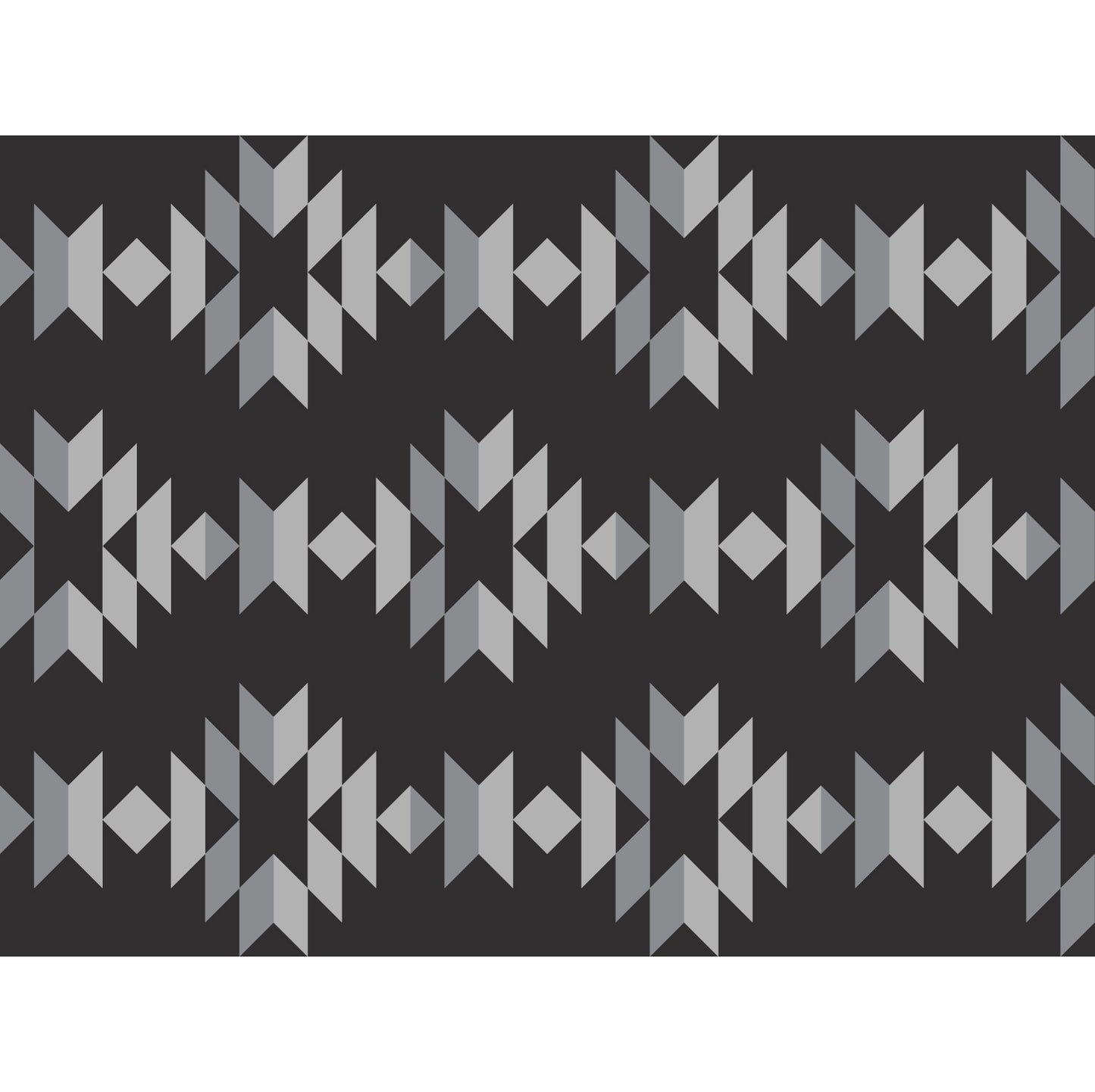 Tapis exterieur Noir/Gris Monterrey Boho Kuma | 12' x 9" | 18'x 9'