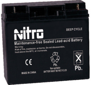 Batterie NITRO 12V 21AH – Plomb Scellée avec Bornes Écrou et Boulon (N12-21NB)