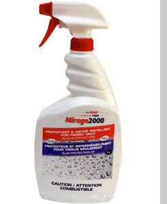 Protecteur et imperméabilisant pour tissus Mirage2000 - Protection UV pour toiles et ameublement extérieur - 1L