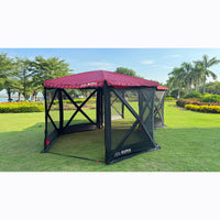 Super Bear Den Deluxe Gazebo Kuma – Murs Intégrés, 2 Portes, Montage Rapide, Protection UV50+