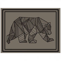 Kuma Bear Rug 12x9 Black/Khaki