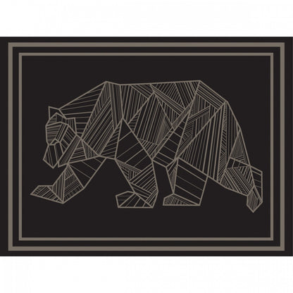 Tapis Kuma Bear 12x9 Noir/Khaki