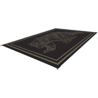 Kuma Bear Rug 12x9 Black/Khaki