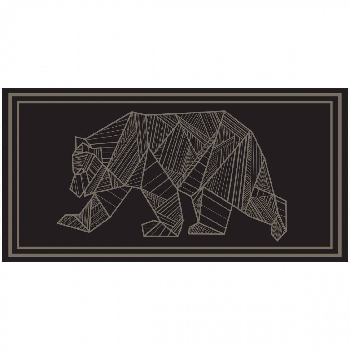 Tapis d'extérieur Kuma Bear 18x9 Noir/Khaki