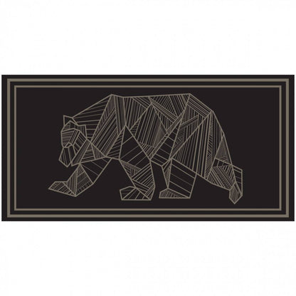 Kuma Bear Outdoor Rug 18x9 Black/Khaki