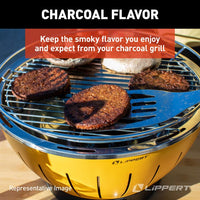 Barbecue portatif Lippert Odyssey au charbon pour camping et plein air