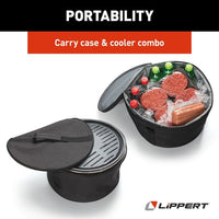 Barbecue portatif Lippert Odyssey au charbon pour camping et plein air