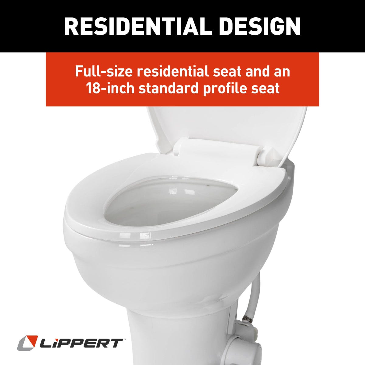Toilette Lippert Flow Max™ RV - Cuvette allongée
