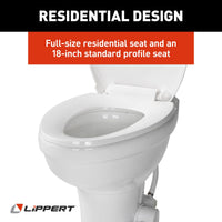 Lippert Flow Max™ RV Toilet - Elongated Bowl