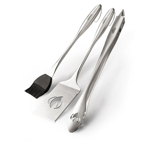 Set of 3 Napoleon stainless steel utensils.
