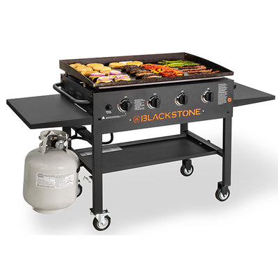 Gril à Gaz Blackstone 1866 Patio Cart avec Couvercle Dur – 36” – Gril Extérieur Antiadhésif