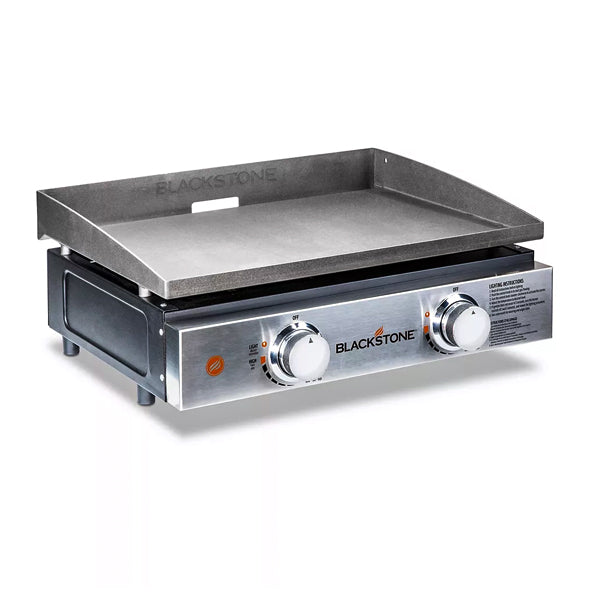 Griddle de Table 22 pouces en Acier Inoxydable Blackstone – 2 Brûleurs, 24,000 BTUs