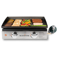 Griddle de Table 22 pouces en Acier Inoxydable Blackstone – 2 Brûleurs, 24,000 BTUs