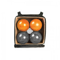 Jeu de Bocce Kuma (Pétanque) - 8 Boules Composite Poly-Résine avec Sac de Transport, Gris/Orange