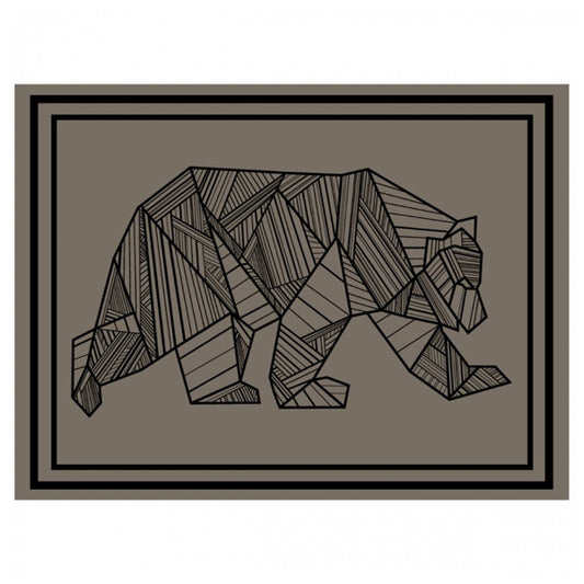 Kuma Bear Outdoor Rug 12x9 Black/Khaki