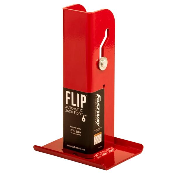 Plaque de Pied de Cric de Remorque Flip™ - Acier, Extension de 6 Pouces, Compatible Cric Carré et Rond