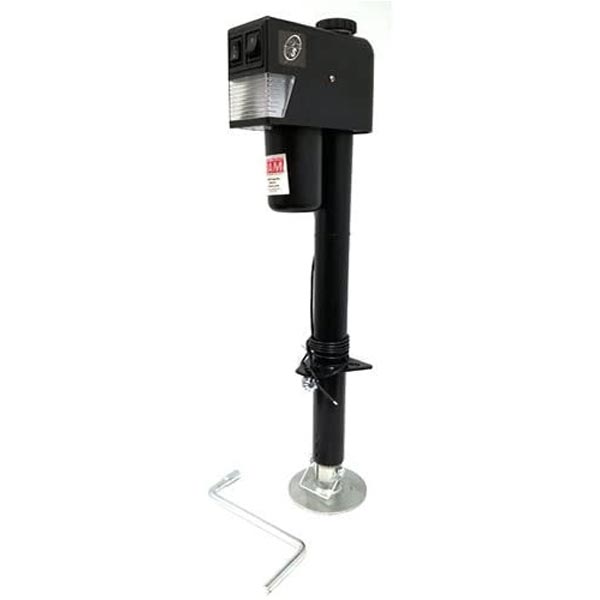 Cric Électrique RAM EJ-3520-BBX 3 500 lb. avec Jambe Tombante et Plaque de Pied – Léger et Durable