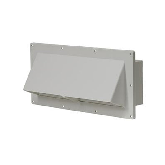 White ventilation hood exhaust outlet