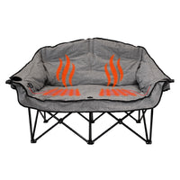 Chaise Double Chauffante Double Kuma Bear Buddy – Sièges Indépendants, Batteries Incluses, Confort Extérieur