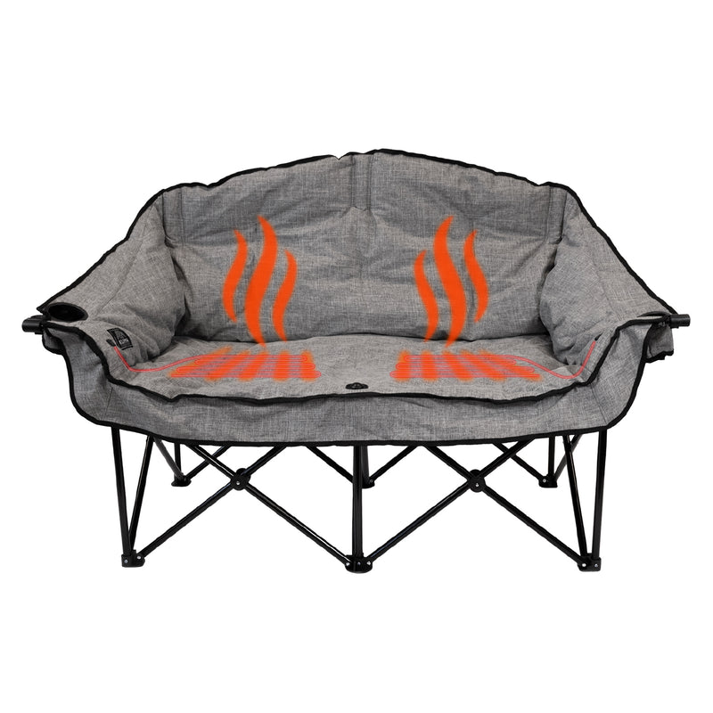 Chaise Double Chauffante Double Kuma Bear Buddy – Sièges Indépendants, Batteries Incluses, Confort Extérieur