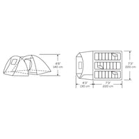 Tente Bear Den 3 Kuma en Dôme Extensible pour 3 Personnes - Étanche, Compacte et Facile à Transporter