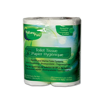 Papier Toilette Écologique pour RV et Marine – Ensemble de 4 Rouleaux Doux, Absorbant et Biodégradable