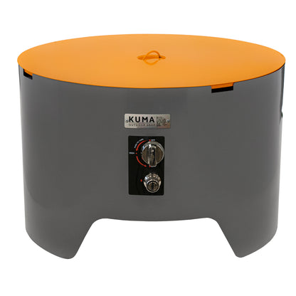 Kuma Graphite/Orange Cylindrical Propane Fire Pit