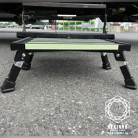 Adjustable Black Aluminum Step Stool with Non-Slip Reflective Strips | Includes Carry Bag