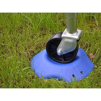 Trailer Hitch Wheel Chock - Prevents sinking in soft ground - Blue